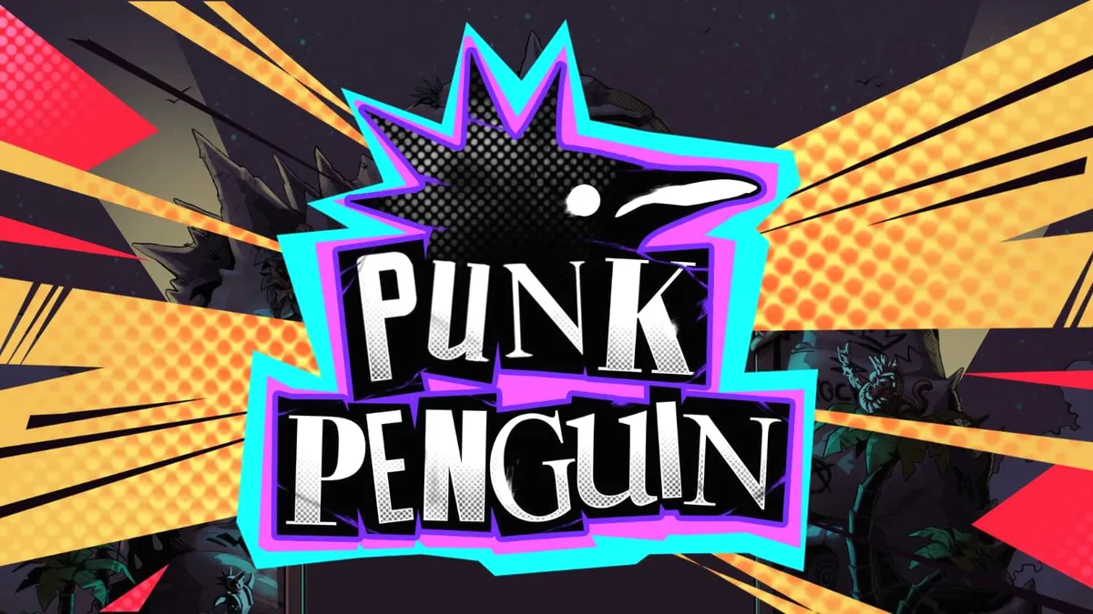 Mga penguin na nagtatanghal ng punk rock sa isang underground concert, puno ng graffiti at amplifier, nagpapakita ng masiglang gameplay ng Punk Penguin slot.