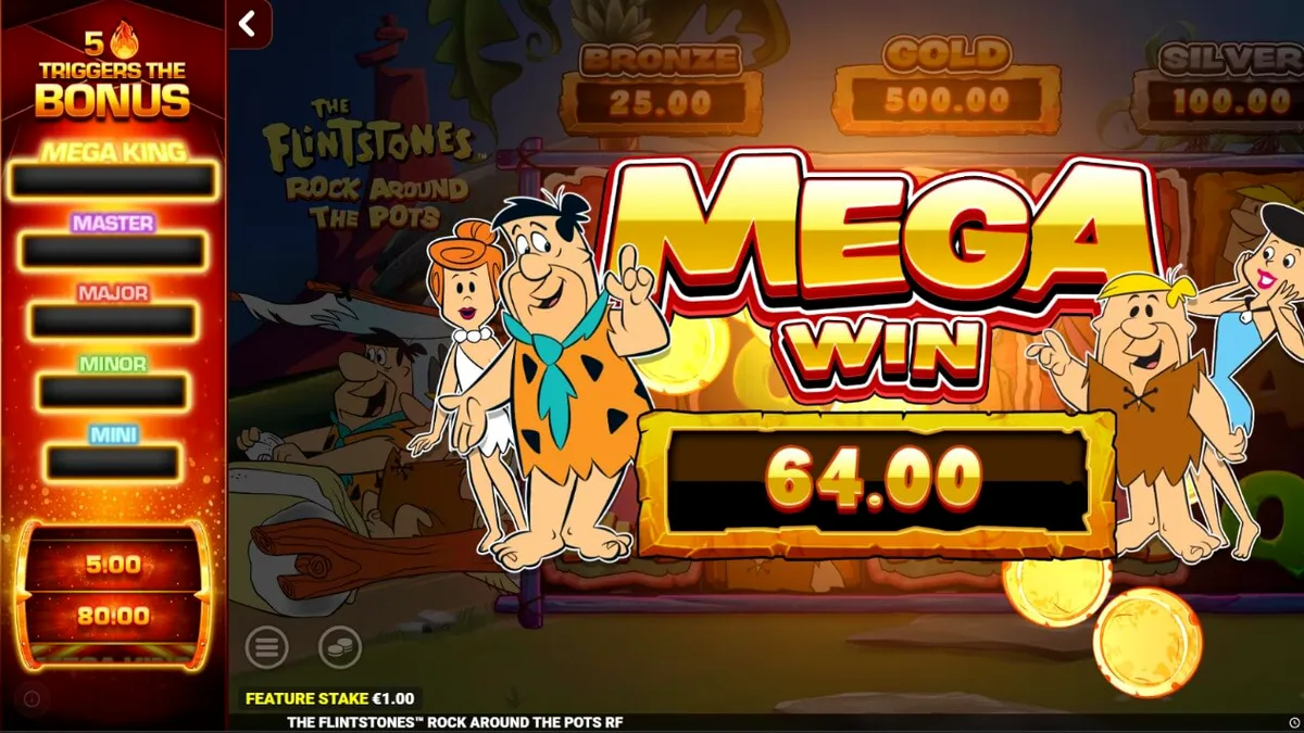 The Flintstones: Rock Around The Pots slot game screen