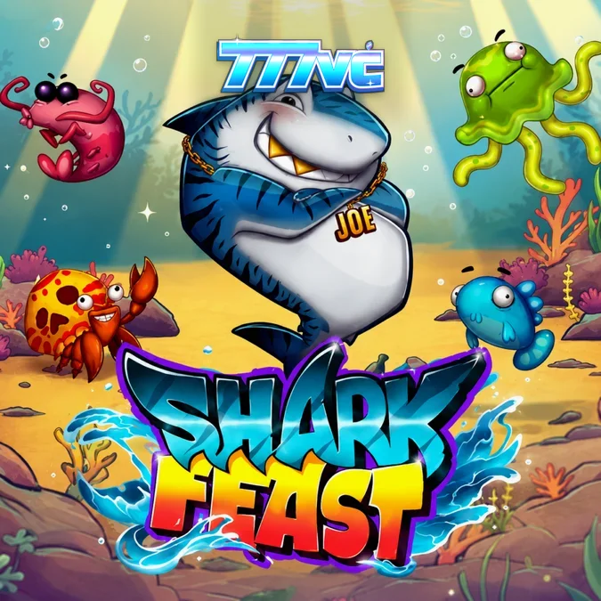 Makulay na underwater theme ng Shark Feast slot